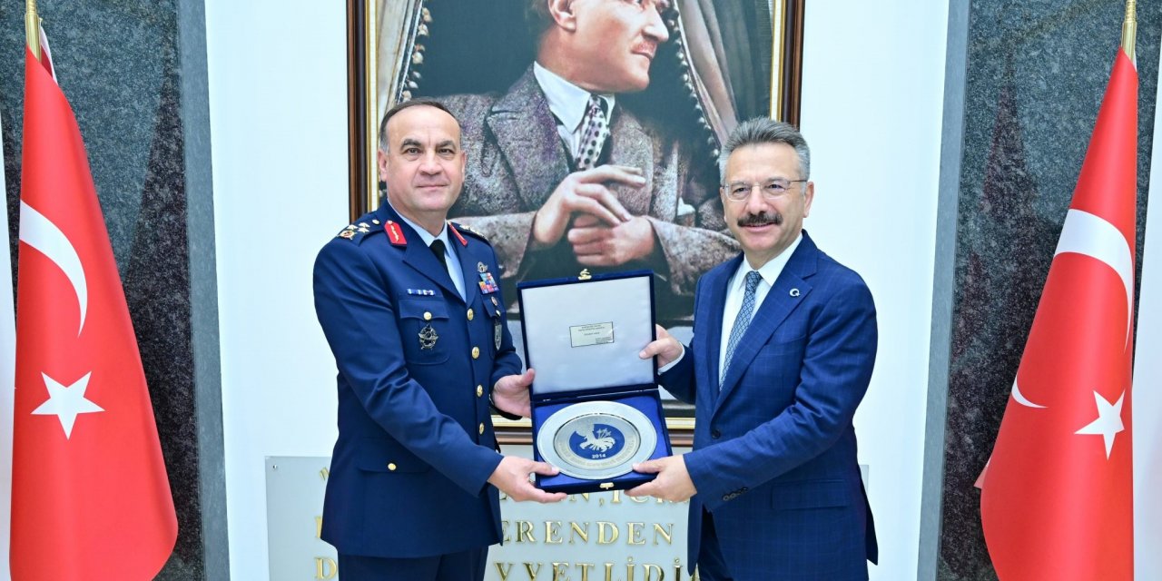 Hava Korgeneral Rafet Dalkıran Vali Aksoy'u ziyaret etti