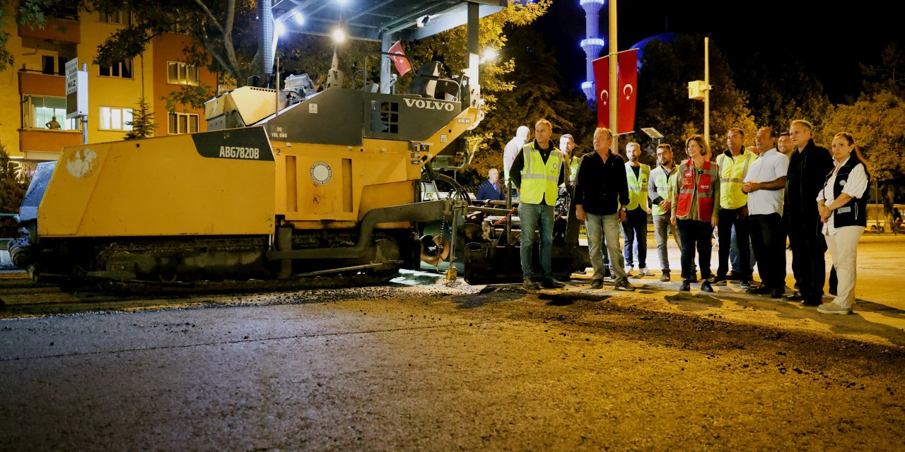 Başkan Ünlüce'den gece çalışmalarına inceleme