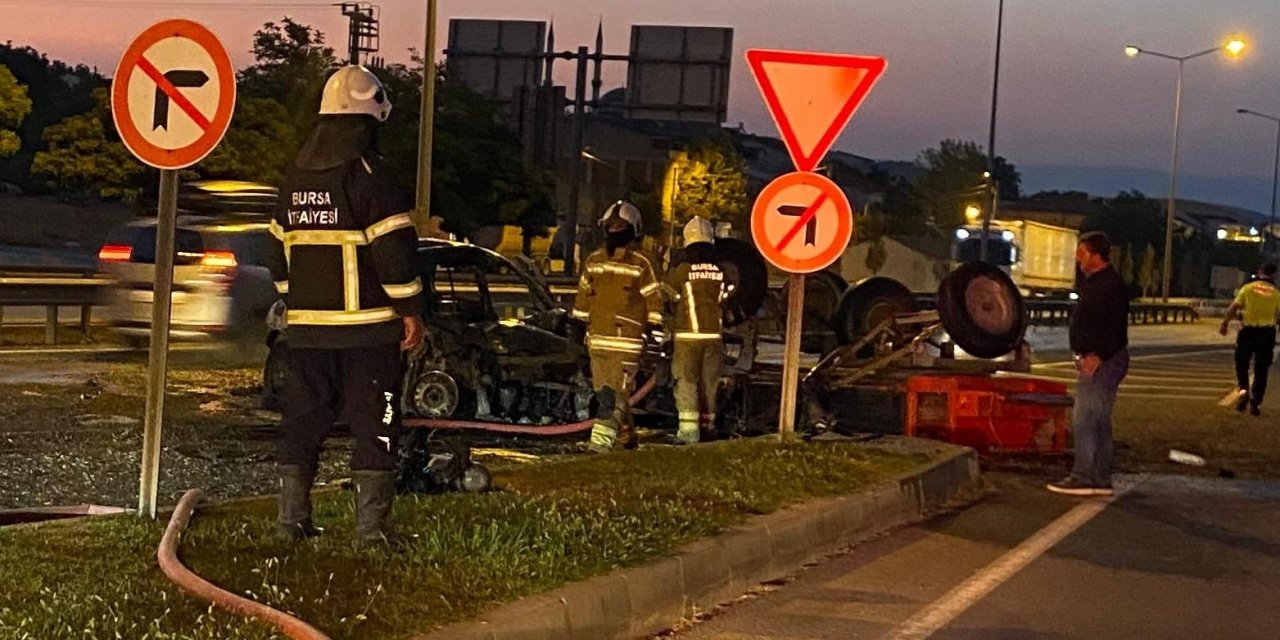 Bursa'da feci kaza: Anne ve kızı yaralandı