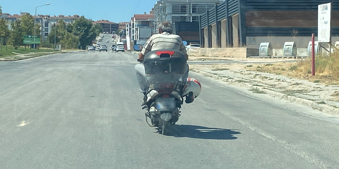Eskişehir'de trafikte ilginç görüntü