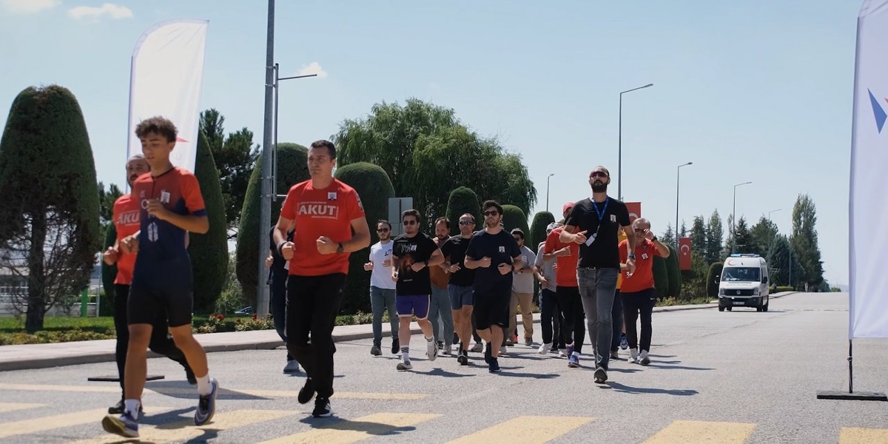Yeşil vatan şehidi için koştular