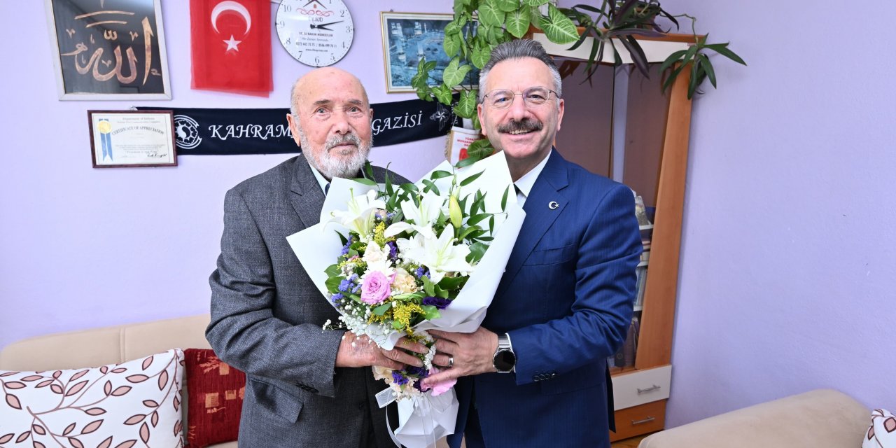 Vali Aksoy'dan Kore Gazisi Sefer Durukan'a ziyaret