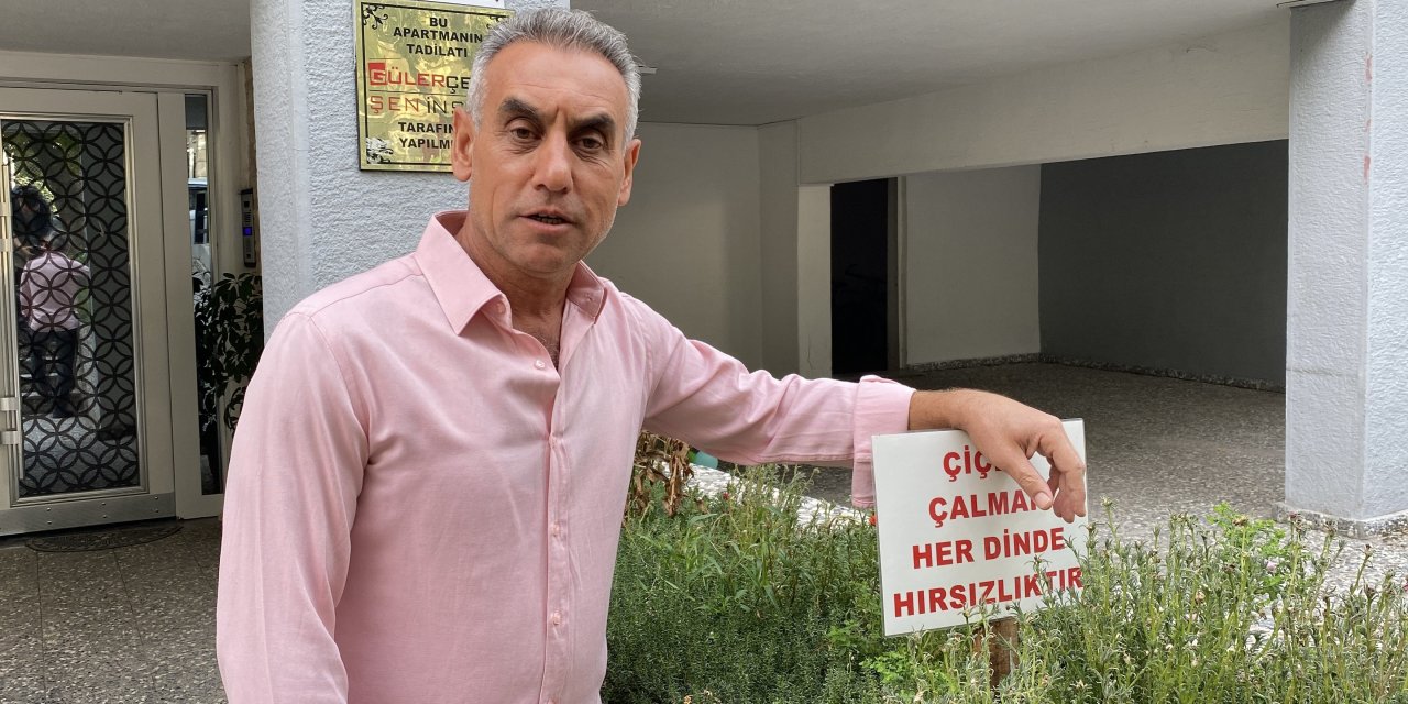 Sürekli çiçekleri çalınan adamın bulduğu yöntem ilgi çekti