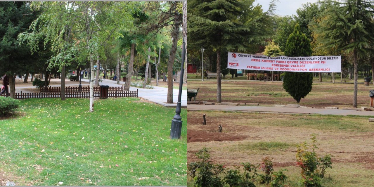 Eskişehir'de iki ayrı parkta iki farklı tablo