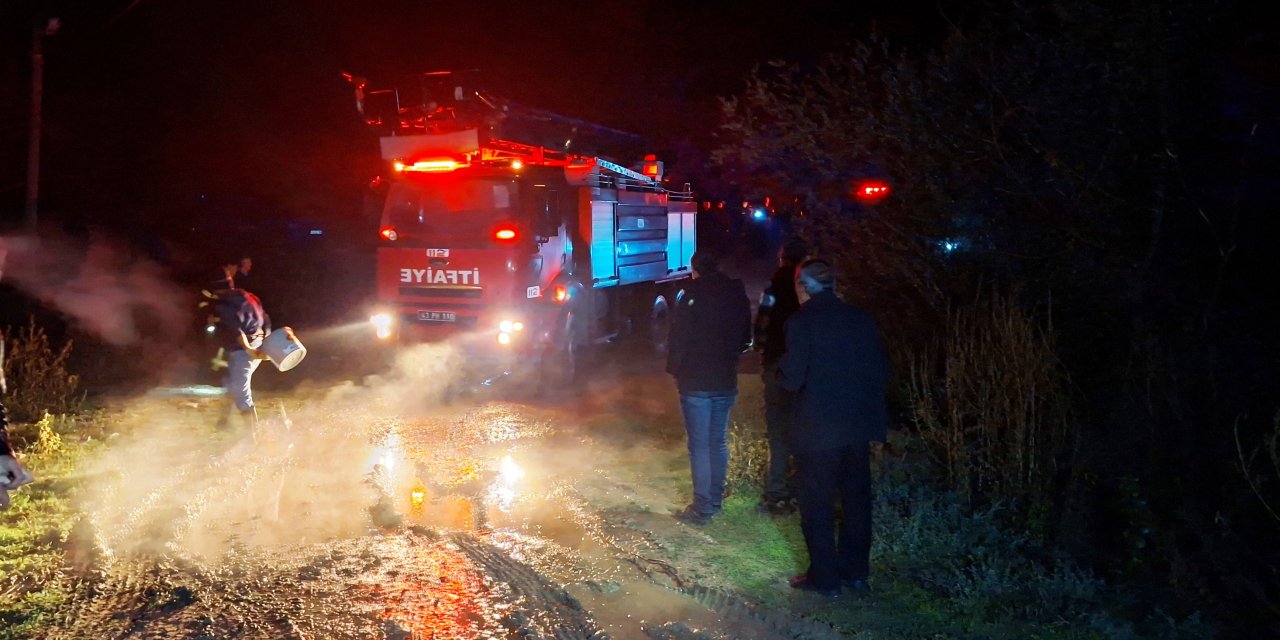 Yatak odasında çıkan yangın panik yarattı!