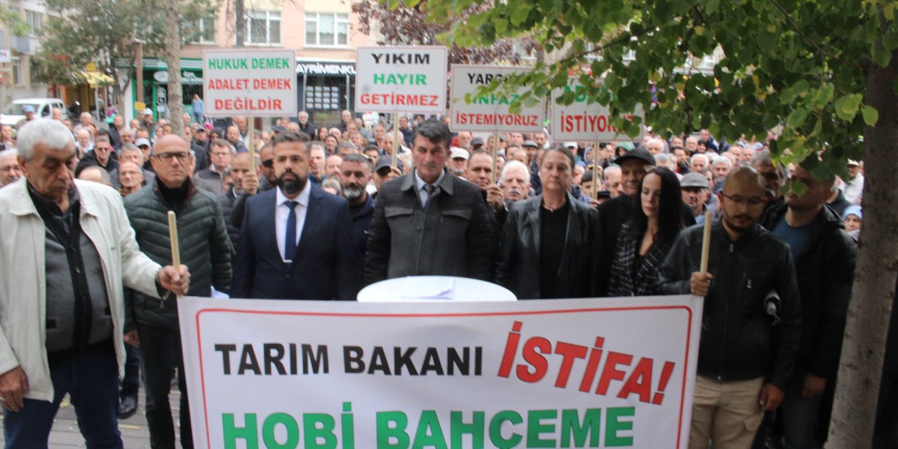 Hobi bahçelerinin yıkımına karşı eylem