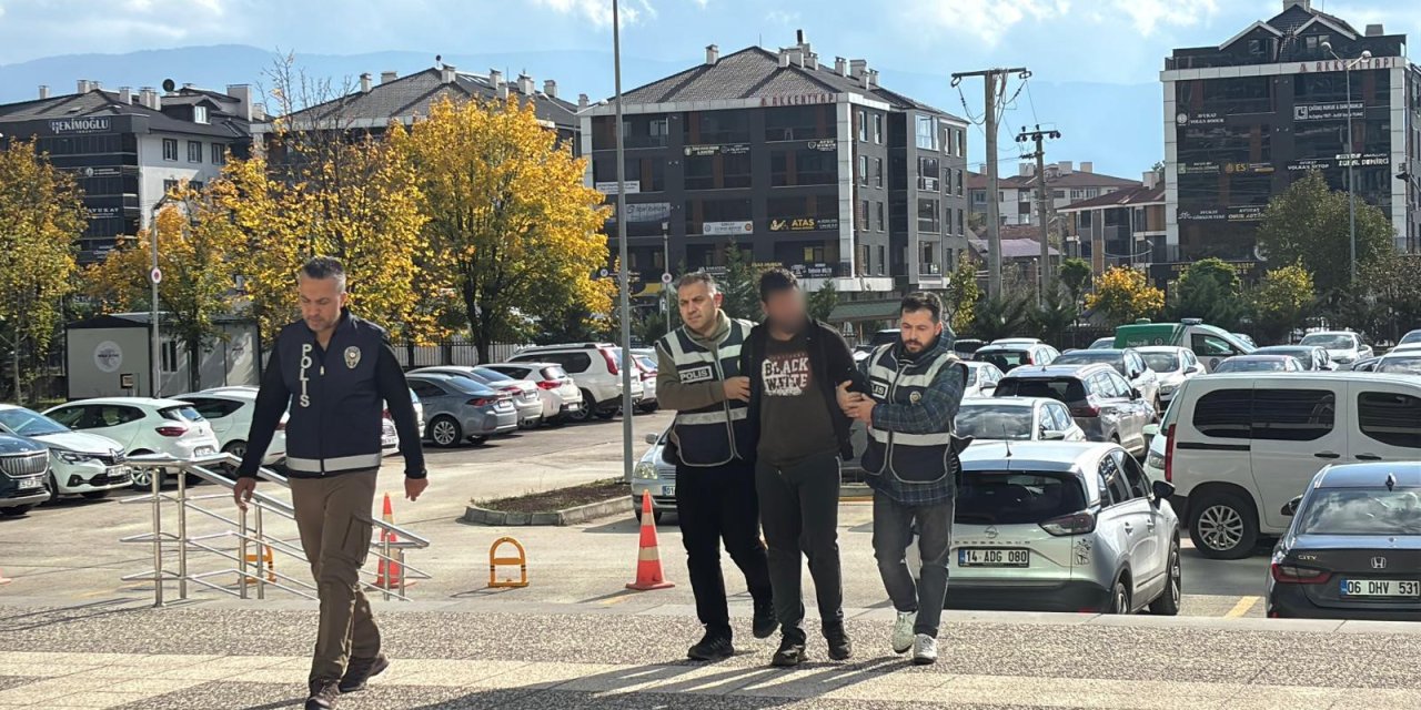 5 yıl hapis cezası bulunan hırsız adliyeye sevk edildi