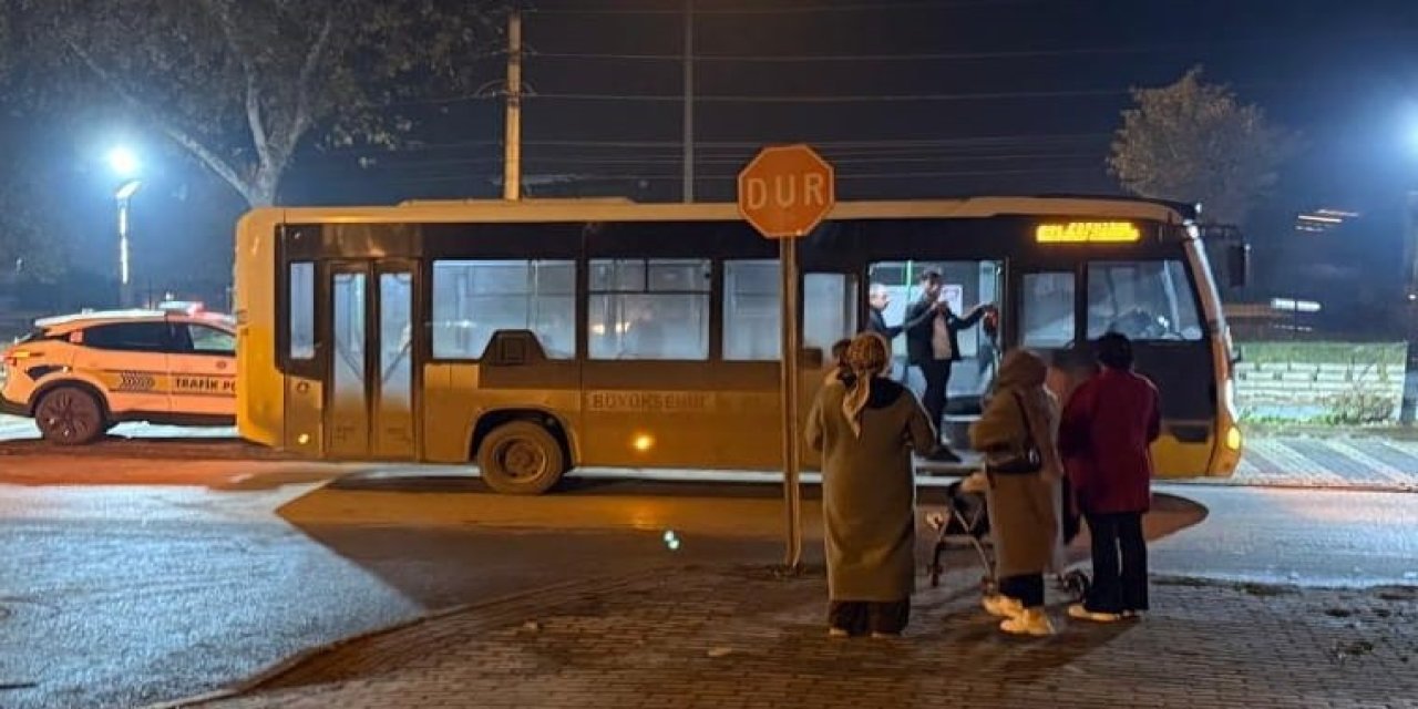 Karşıya geçmeye çalışan adama otobüs çarptı