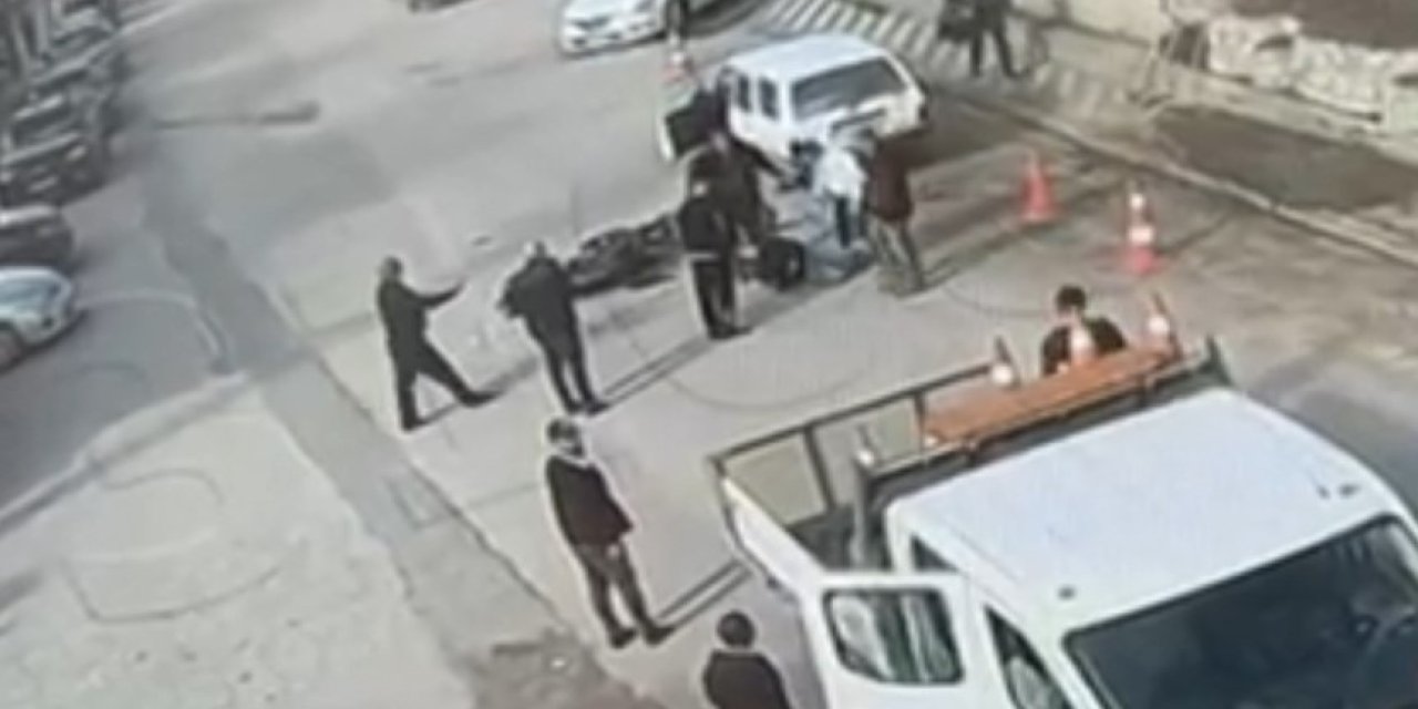 Hatalı sollama yapan motosiklet sürücüsü kaza yaptı