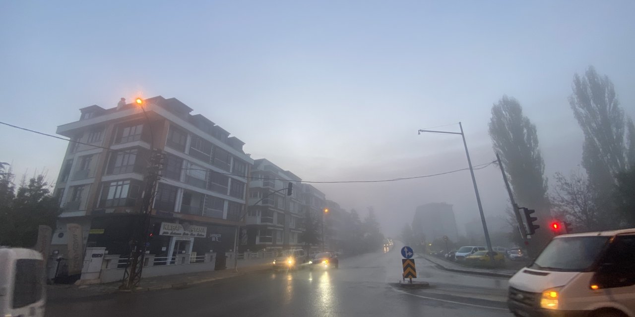 Eskişehir'de sis böyle görüntülendi