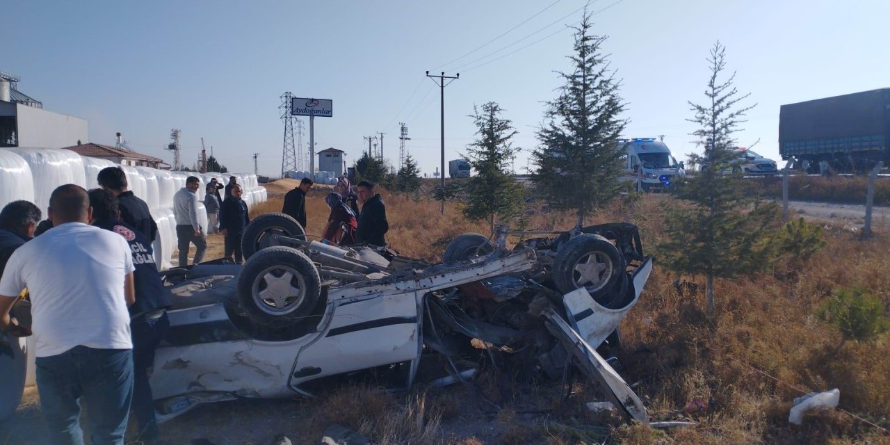 Konya'da feci kaza: 1 ölü, 1 yaralı