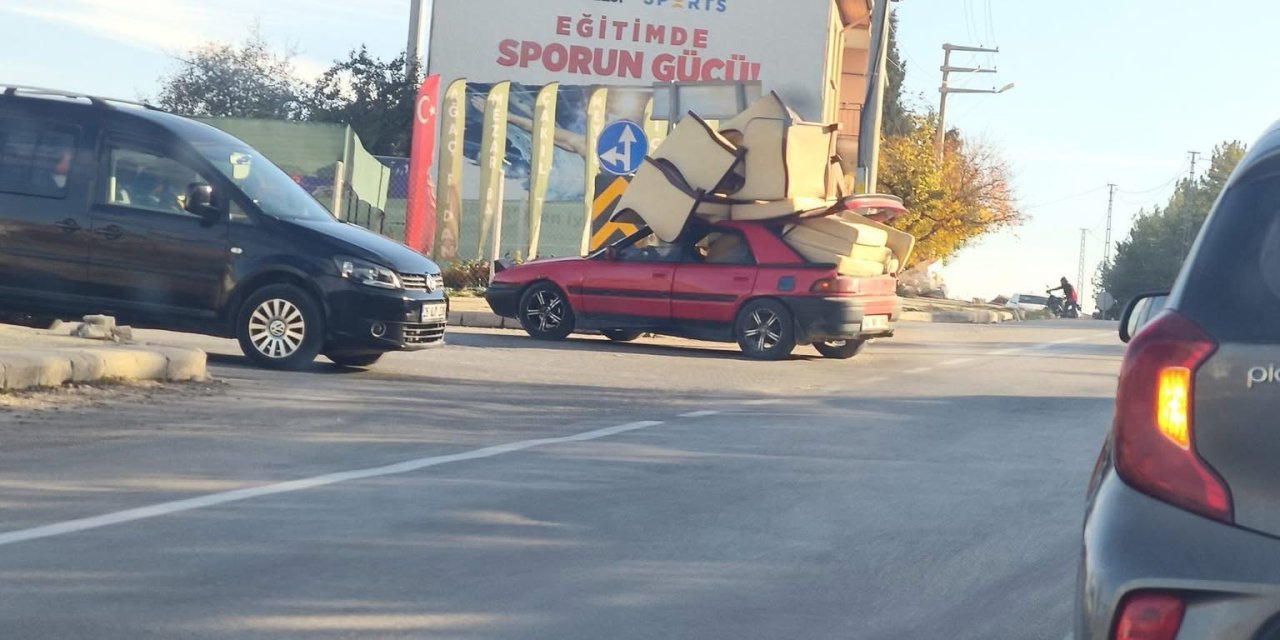 Eskişehir’de trafiği tehlikeye atan sürücü böyle görüntülendi