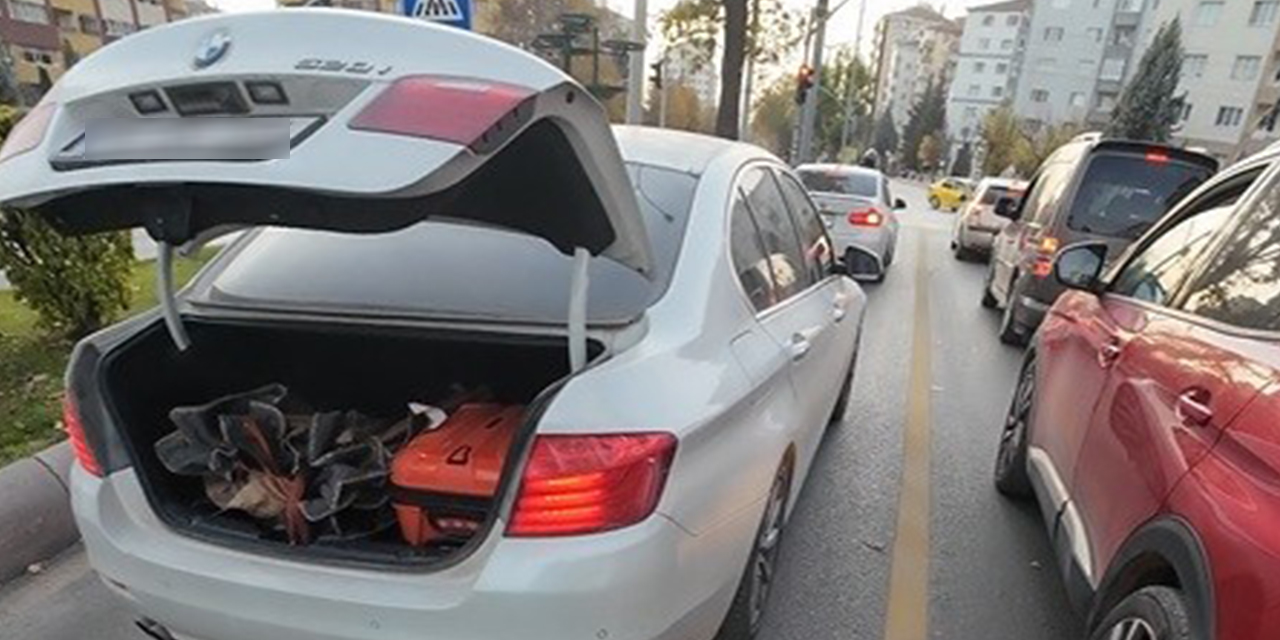 Eskişehir’de trafikte gülümseten anlar