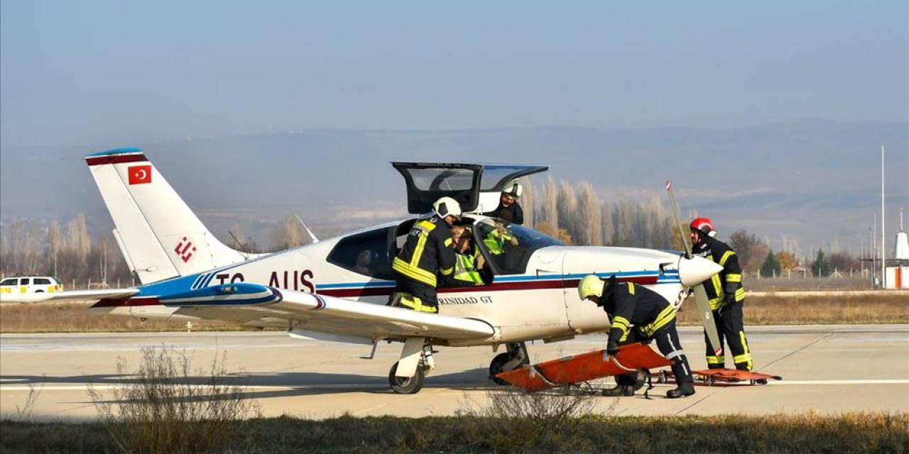 Hasan Polatkan Havalimanı’nda acil durum tatbikatı