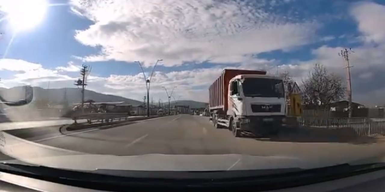 Ters şerite giren araç panik yarattı