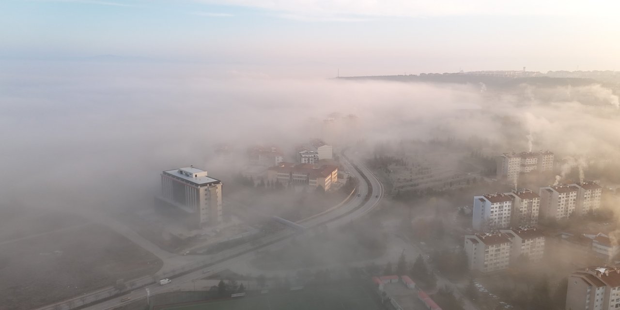 Eskişehir sisle kaplandı!
