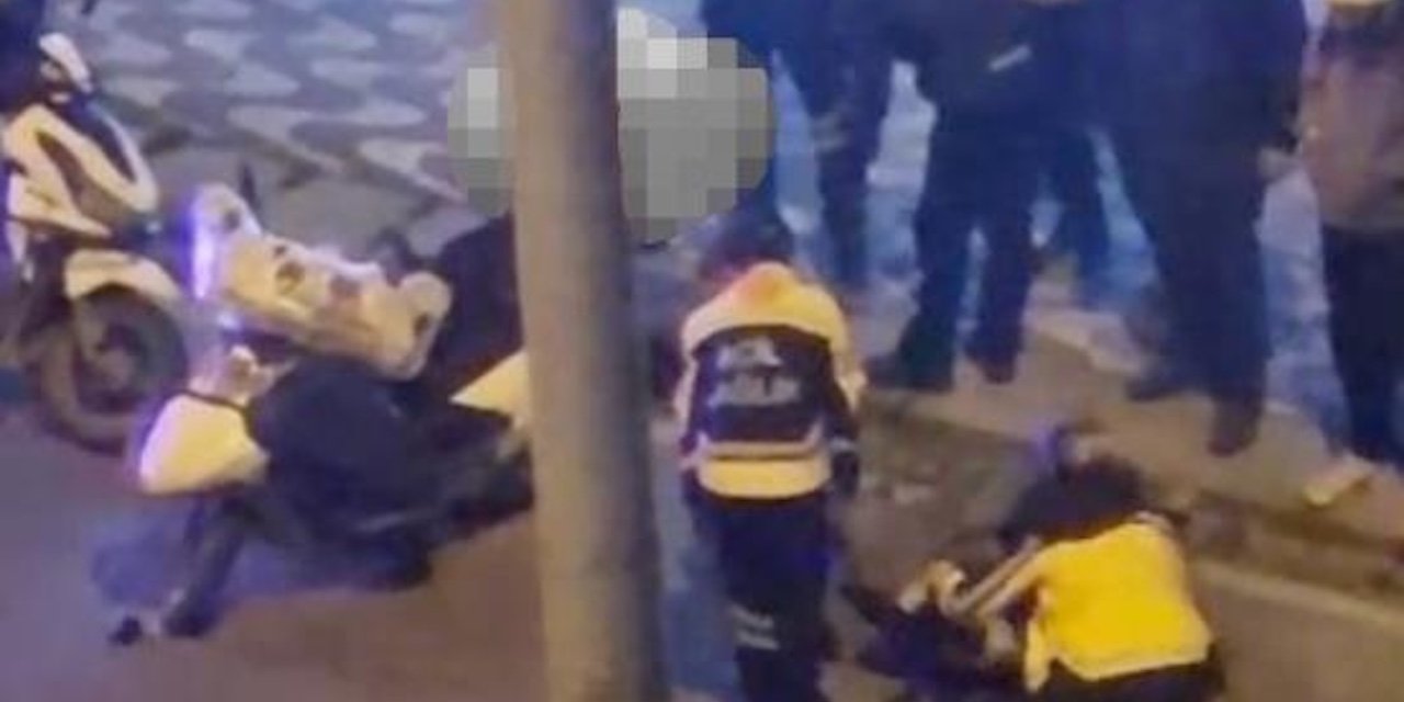 Eskişehir'de seyir halindeyken motosikletten düşen kurye yaralandı