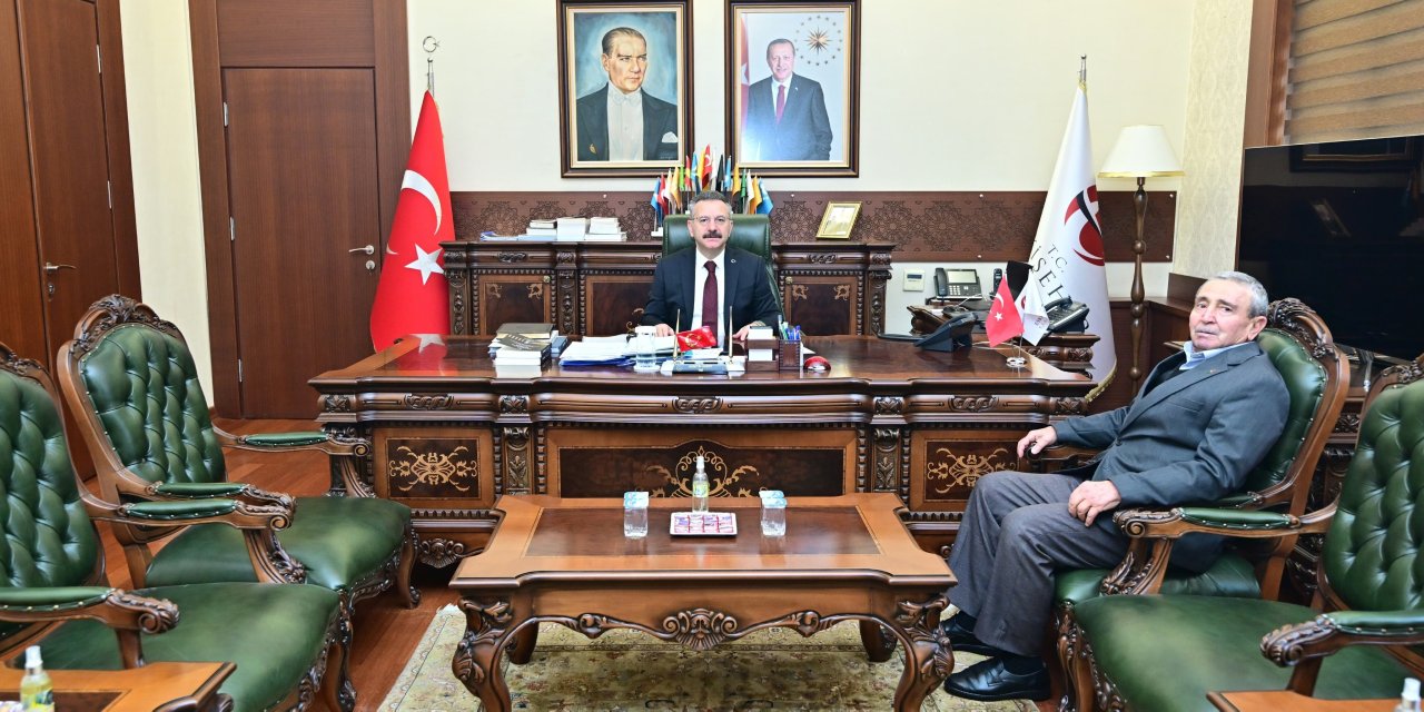 Şehit babası Vali Aksoy'u ziyaret etti