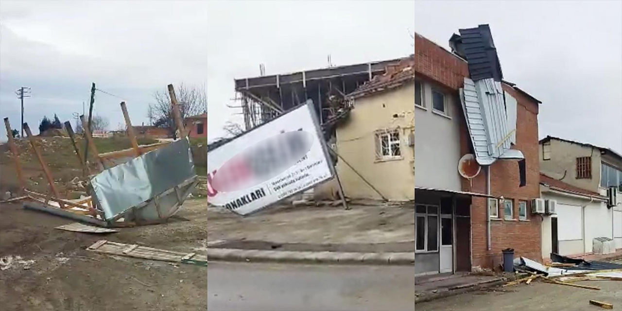 Eskişehir'de fırtına yüzünden yer yerinden oynadı!