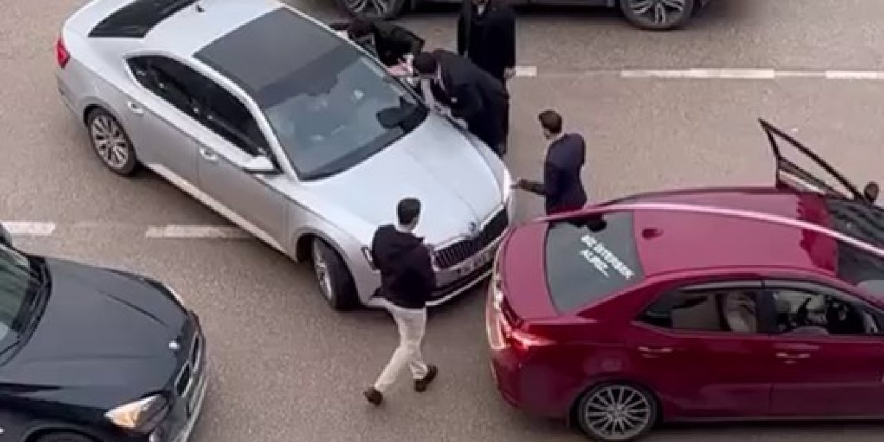 Düğün konvoyunda ortalık karıştı