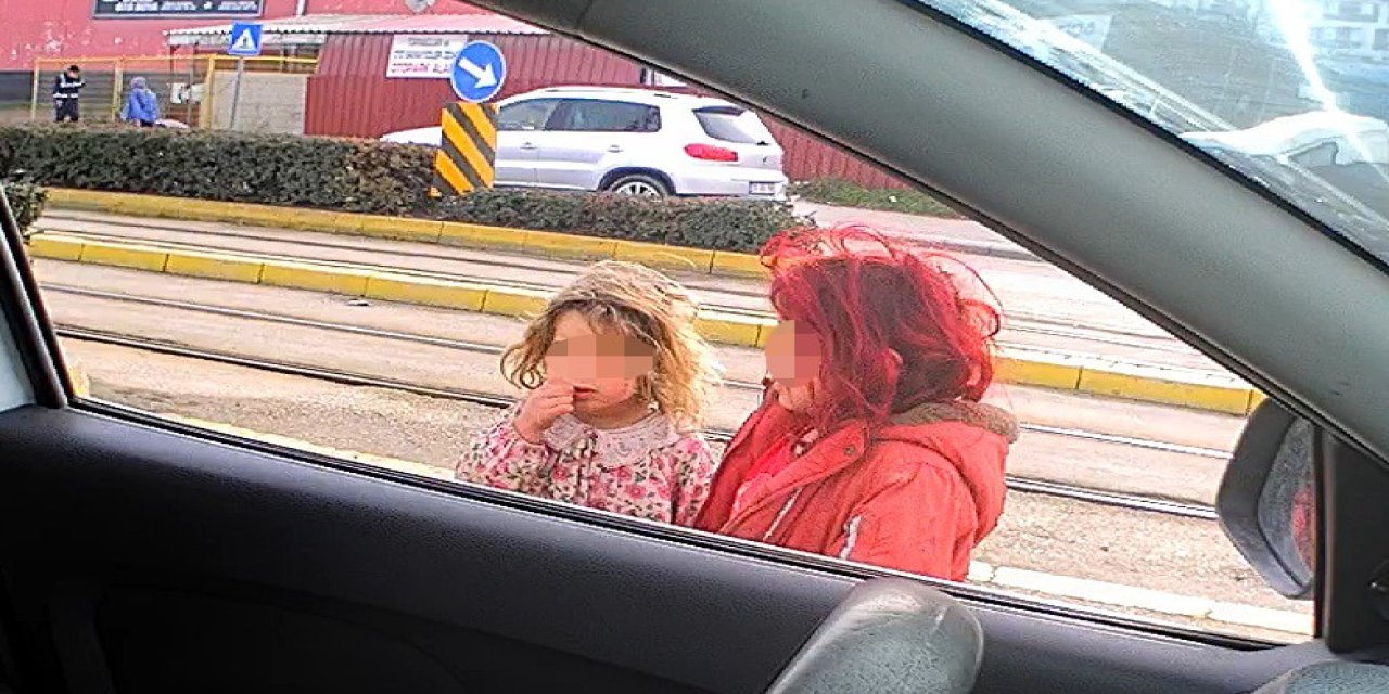 Eskişehir'de dilenen 2 kız çocuğunun görüntüleri yürek burktu