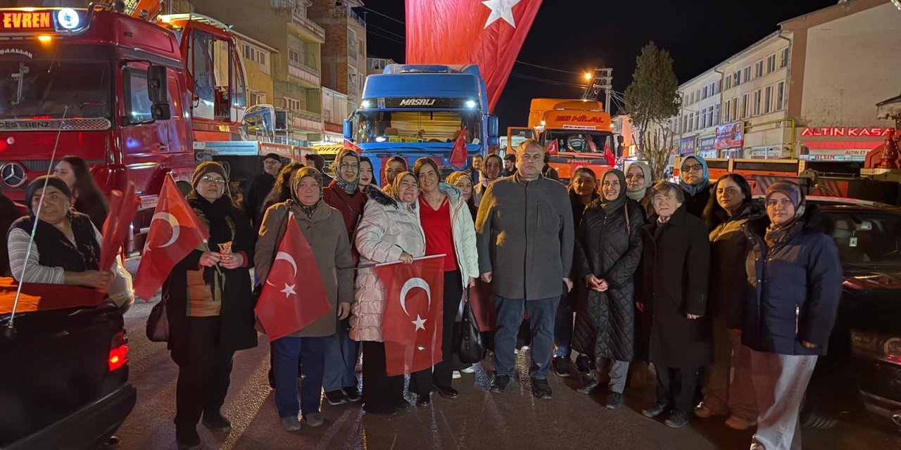 Eskişehir'de Türk bayrağı için yürüdüler