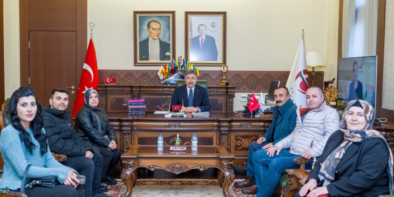 Şehit ve gazi aileleri Vali Yılmaz'ı ziyaret etti