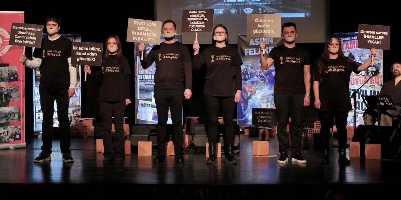 6 Şubat’ın sessiz çığlığı Odunpazarı’nda yankılandı