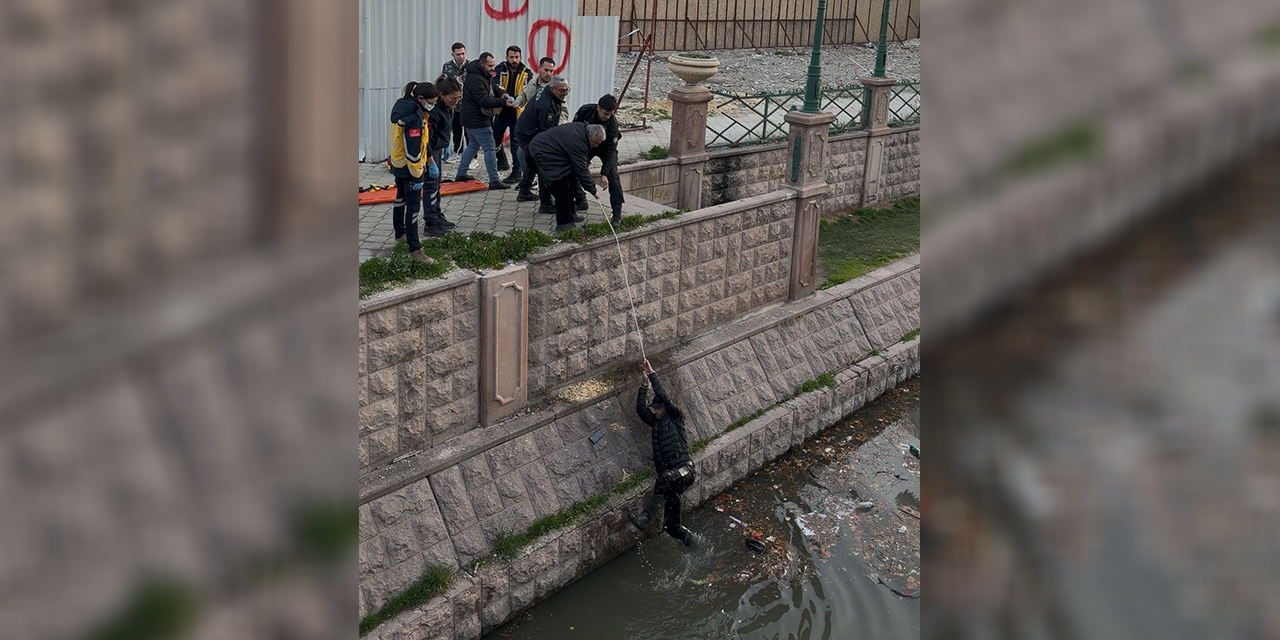 Porsuk Çayı’na düşen adam faciadan kıl payı kurtarıldı!