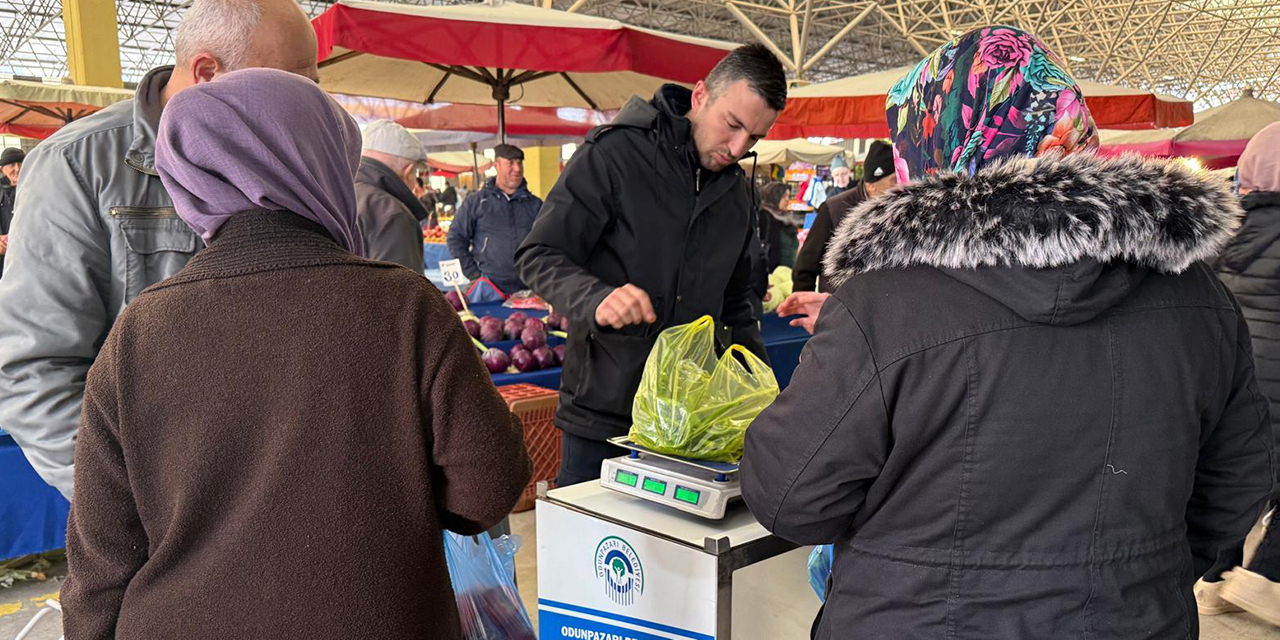 Odunpazarı'nda pazarlarda tartılı denetim!