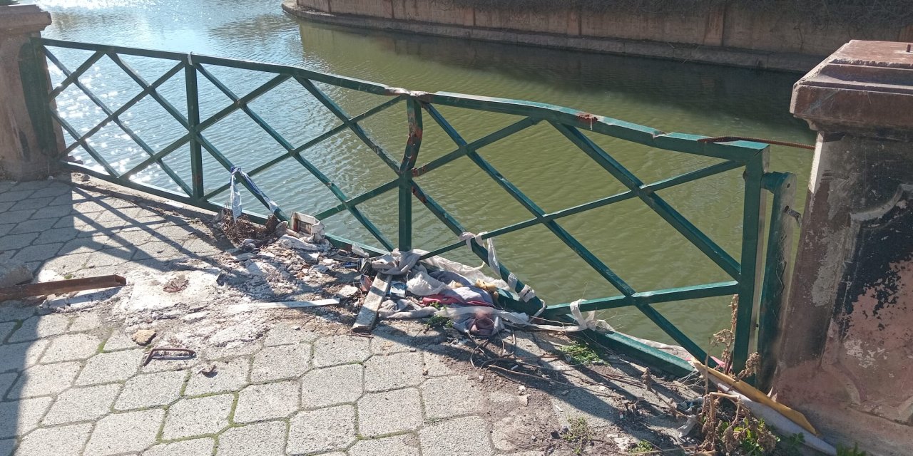 Porsuk kenarında tehlikeli manzara