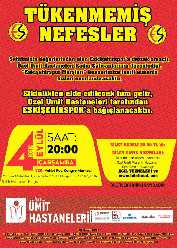 ESKİŞEHİRSPOR MARŞLARI  KONSERİ BUGÜN YAPALACAK