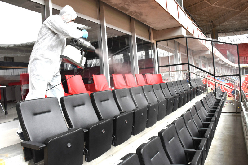 STAD DEZENFEKTE EDİLDİ