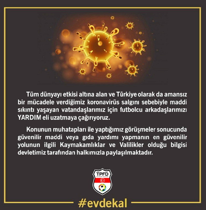 TPFD’DEN FUTBOL CAMİASINA YARDIM ÇAĞRISI!