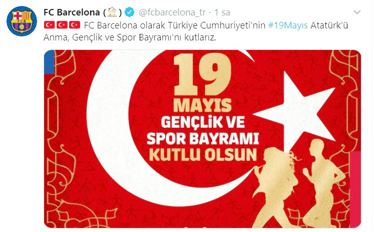 BARCELONA 19 MAYIS’I KUTLADI