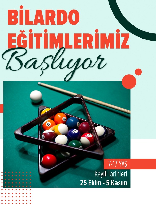 ÇUKURHİSARLI ÇOCUKLAR İÇİN  BİLARDO EĞİTİMLERİ BAŞLIYOR