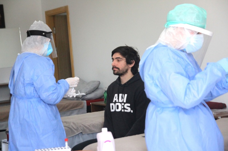 KAMP ÖNCESİ COVİD-19  TESTİNDEN GEÇTİLER