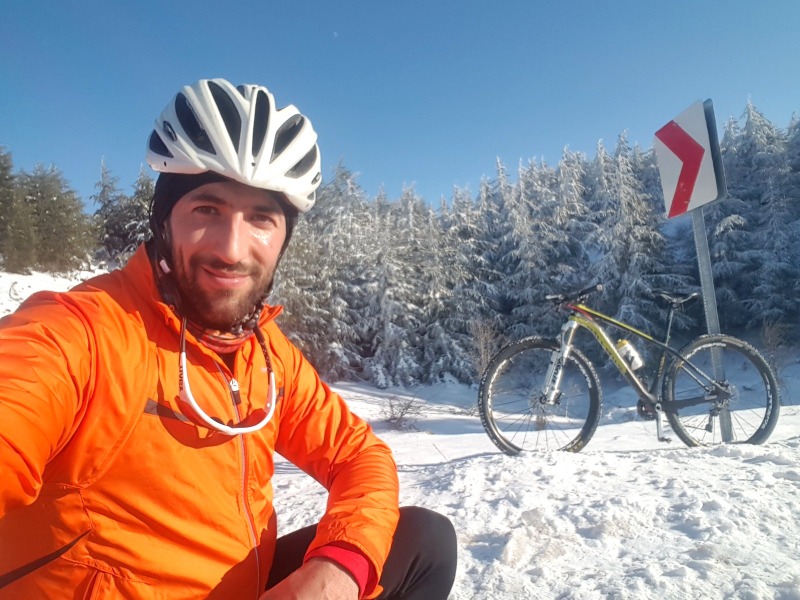 BİSİKLETÇİLERİ SOĞUK HAVA YILDIRAMADI