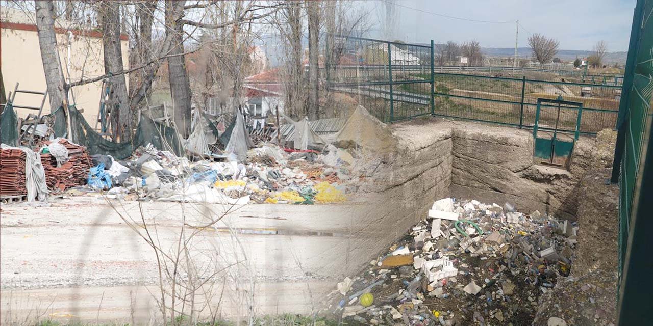 Tepebaşı'ndaki sulama kanalının görüntüsü pes dedirtti