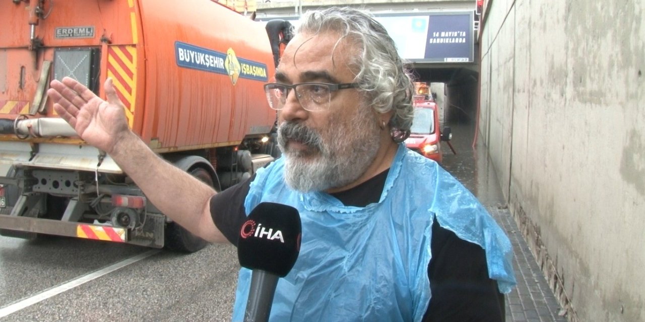 Başkentte su baskınında köprü altında mahsur kalan vatandaş kurtarıldı