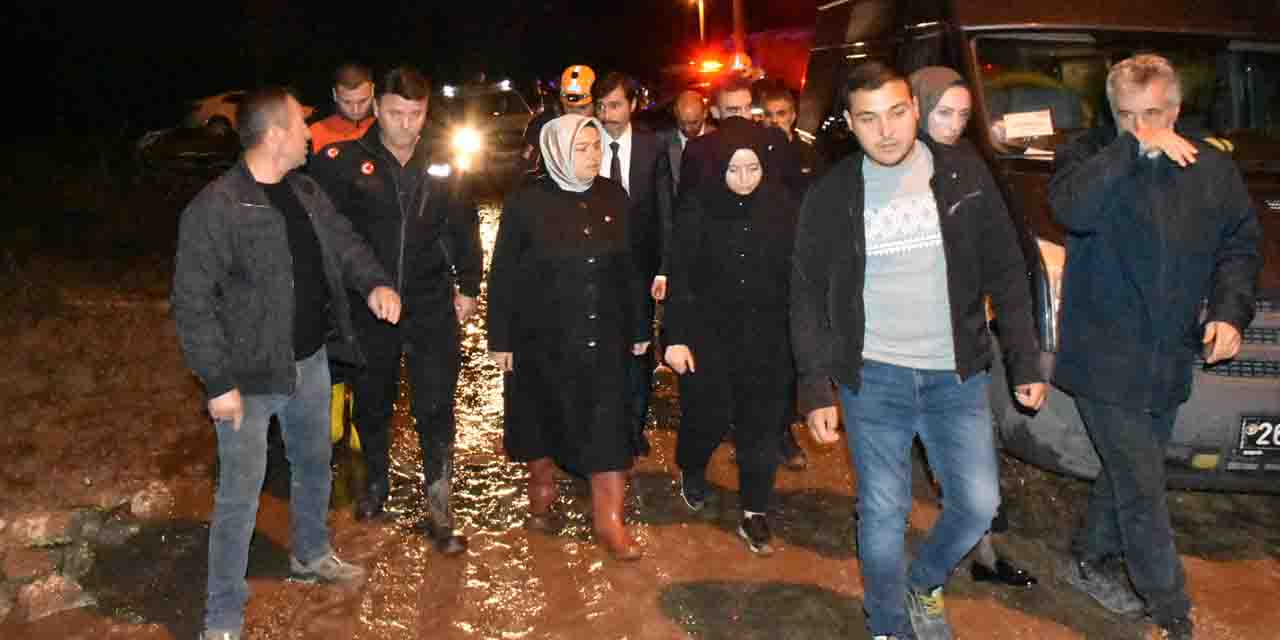 AK Partili Gürcan afet bölgesinde