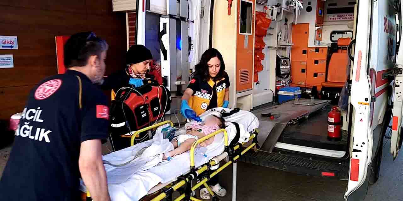 Soluk borusuna fıstık kaçan bebek hayatta kalma mücadelesi veriyor