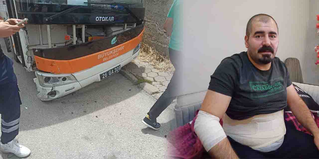 Belediye otobüsü kazaya karıştı: 1 yaralı!