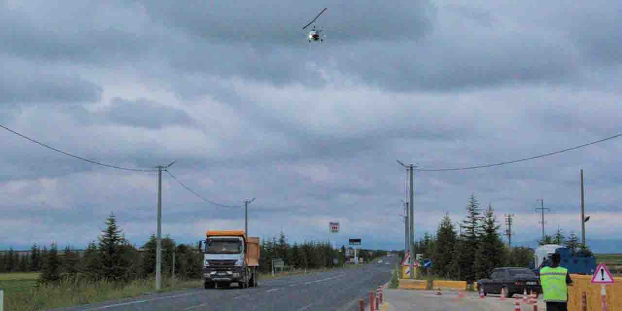 Eskişehir'de yeni hava aracıyla trafik denetimi yapıldı