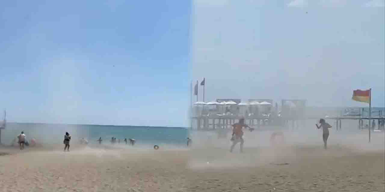 Antalya'da korkutan hortum