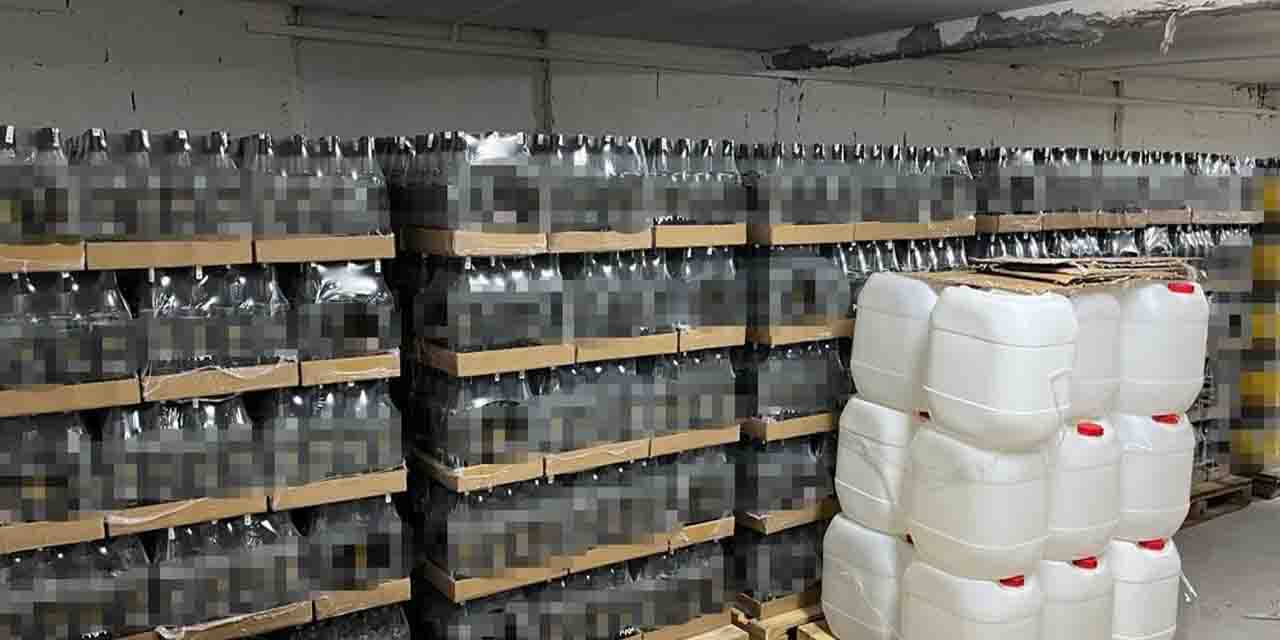 Sahte içki operasyonunda 26 Bin 300 litre içki ele geçirildi