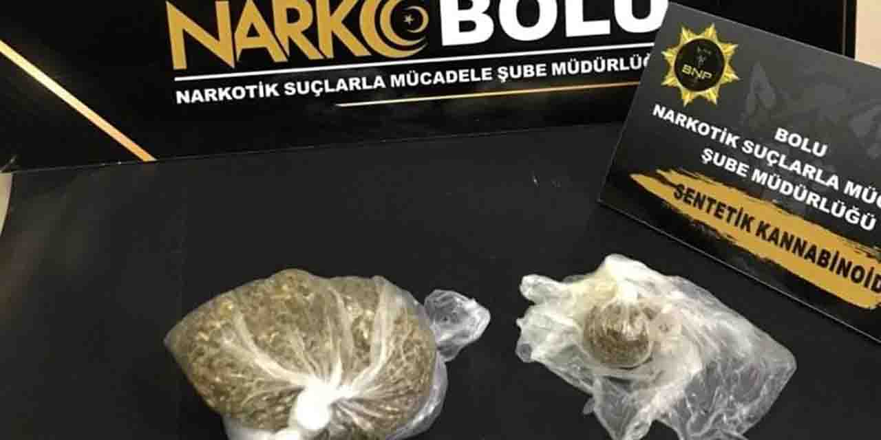 Bolu'da yolcu otobüsünde uyuşturucu ele geçirildi