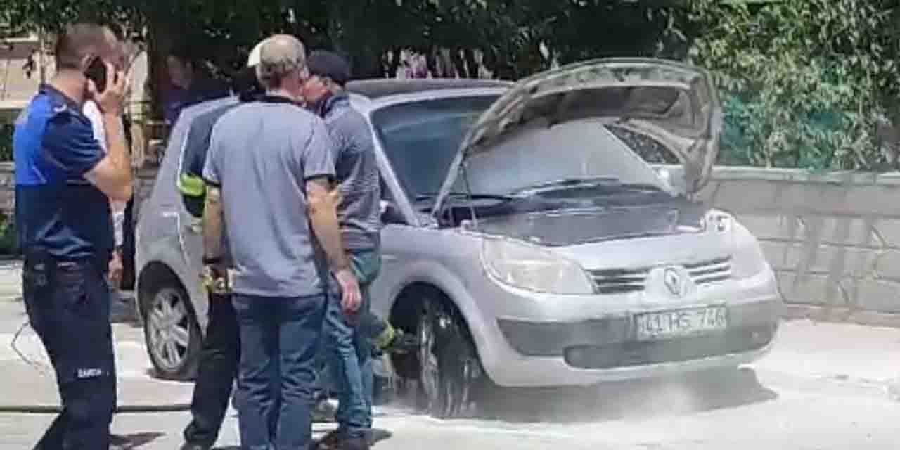Eskişehir'de otomobil alev aldı
