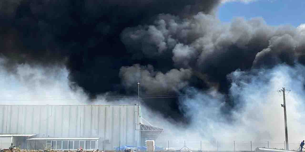 Eskişehir'de geri dönüşüm fabrikasında yangın çıktı (Video Haber)