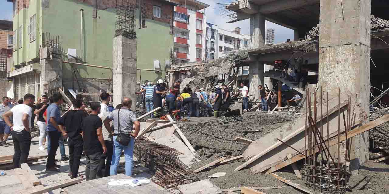 Hatay'da inşaat göçüğü